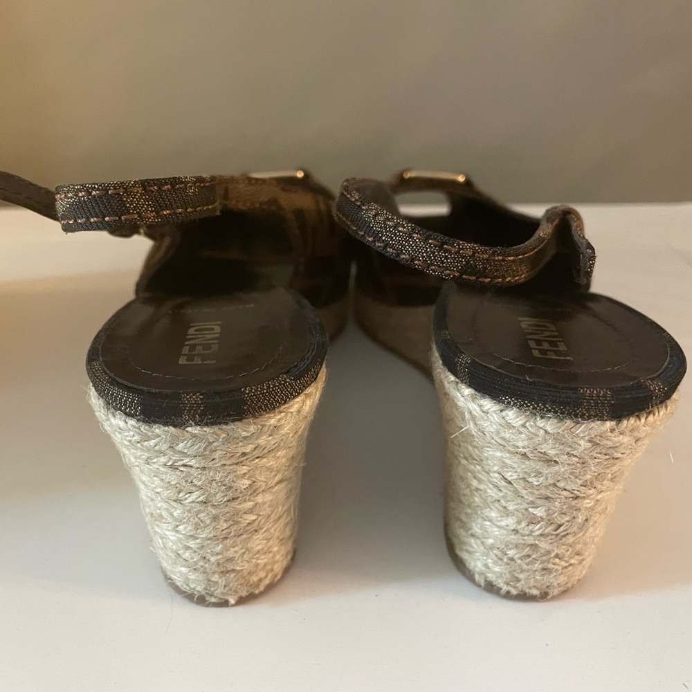 fendi zepps zucca espadrille wedge - Picture 2 of 5
